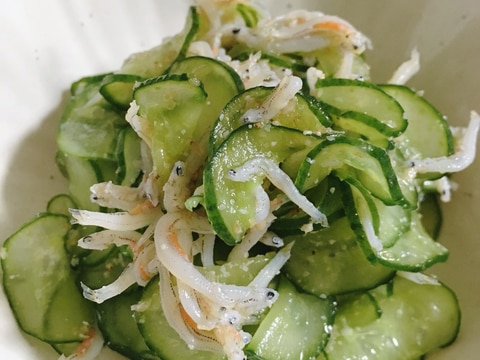 きゅうりとシラスの酢の物♡子どもも大好き